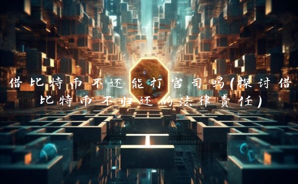 借比特币不还能打官司吗(探讨借比特币不归还的法律责任)
